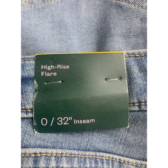 Wild Fables Womens High Rise Casual Blue Flared Denim Jeans Size 0/XS - Picture 11 of 14